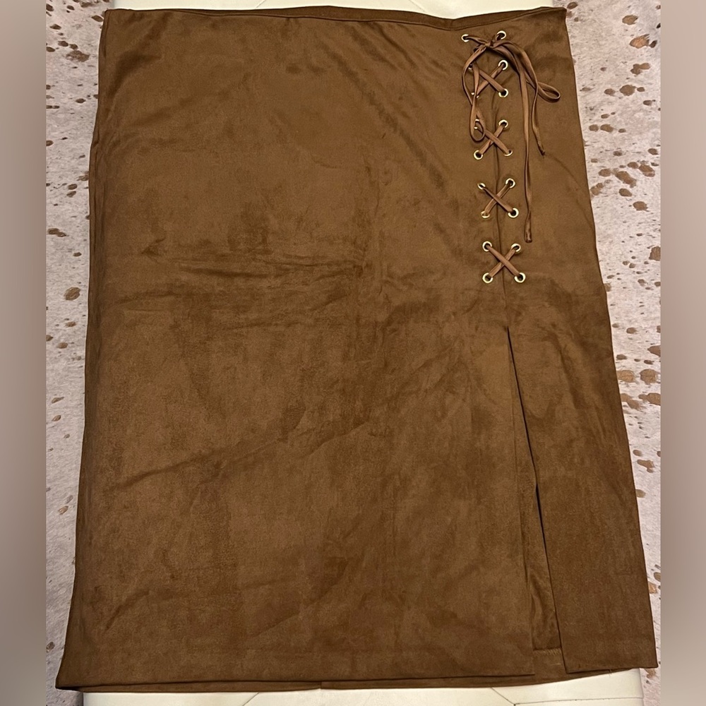 New York & Company Faux Suede Pencil Skirt - Size 18